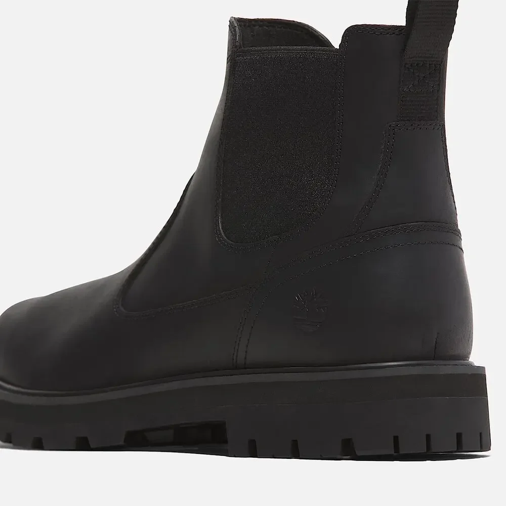 TIMBERLAND MEN'S 7 BRITTON ROAD MID CHELSEA BOOT BLACK FULL GRAIN NIB